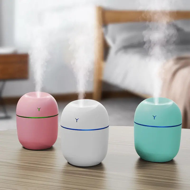2023 250ML Mini Air Humidifier USB Aroma Essential Oil Diffuser For Home Car Ultrasonic Mist Maker with LED Night Lamp Diffuser